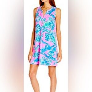 Lilly Pulitzer Pink and Blue Patterned Dress